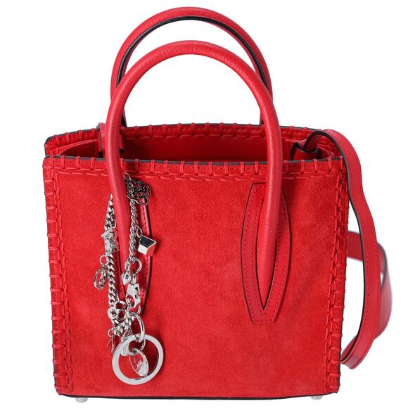 Christian Louboutin Handbags - Christian Louboutin Paloma Mini Handbag Red Suede Leather w Bag Charm
